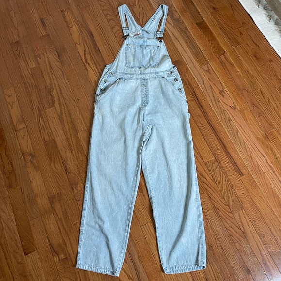 Bill Blass 90s Y2K Denim Bib Overalls Baggy Size S - Picture 3 of 4